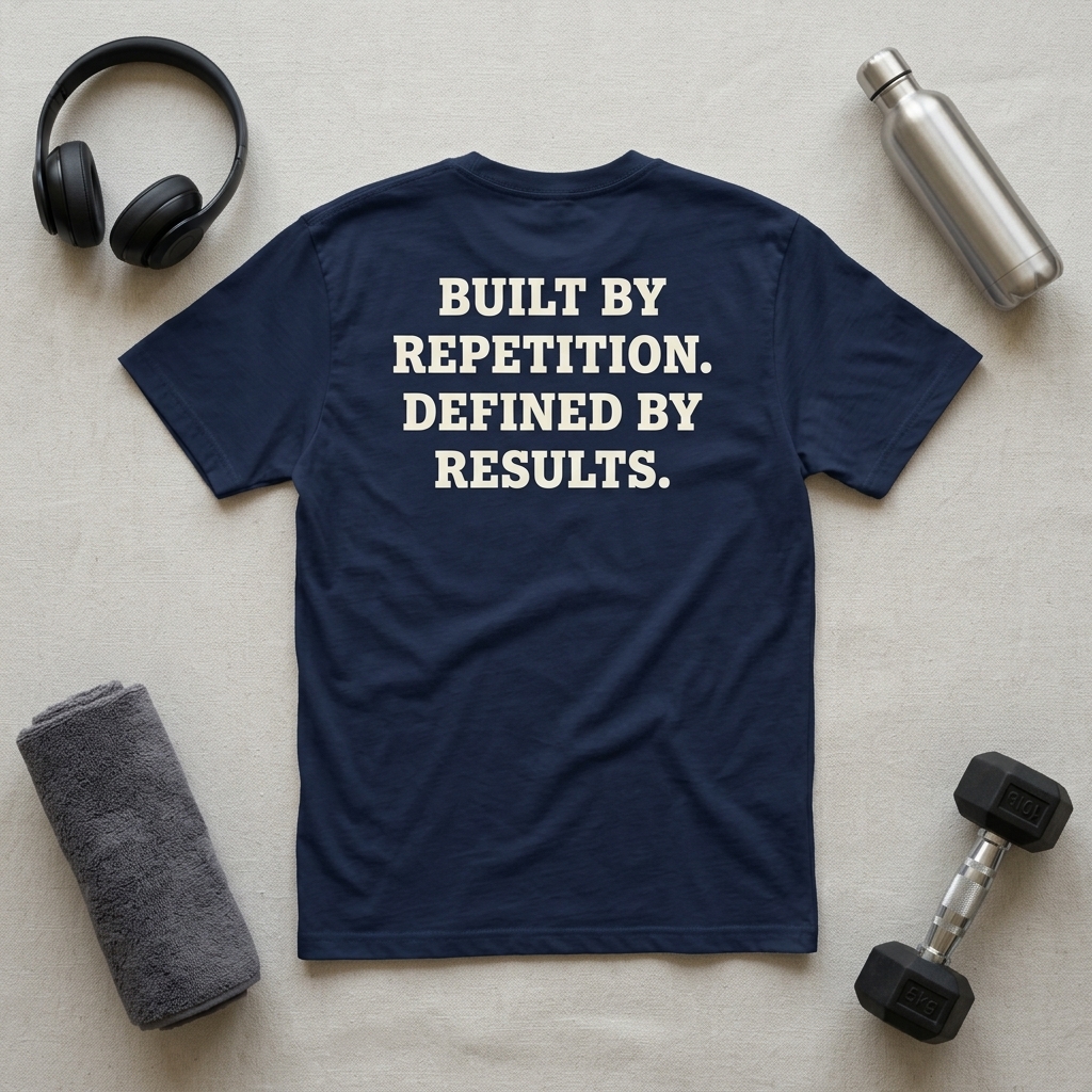 Built By Repetition T-Shirt – Motivational Gym & Workout Tee - Image 6