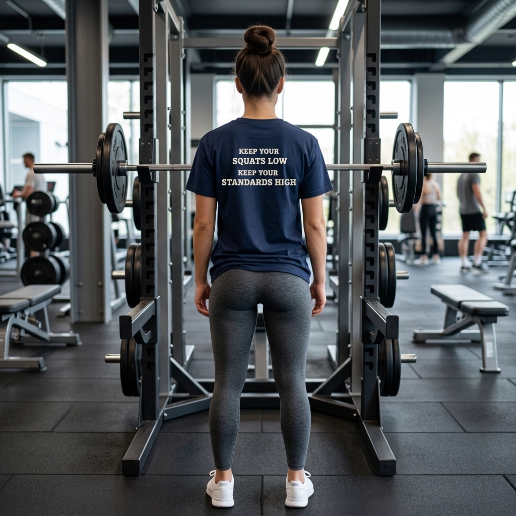 Keep Your Squats Low T-Shirt – Funny Gym & Leg Day Tee