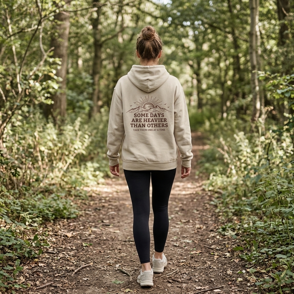 Some Days Are Heavier Than Others Hoodie - Neutral - Mental Health - Image 2