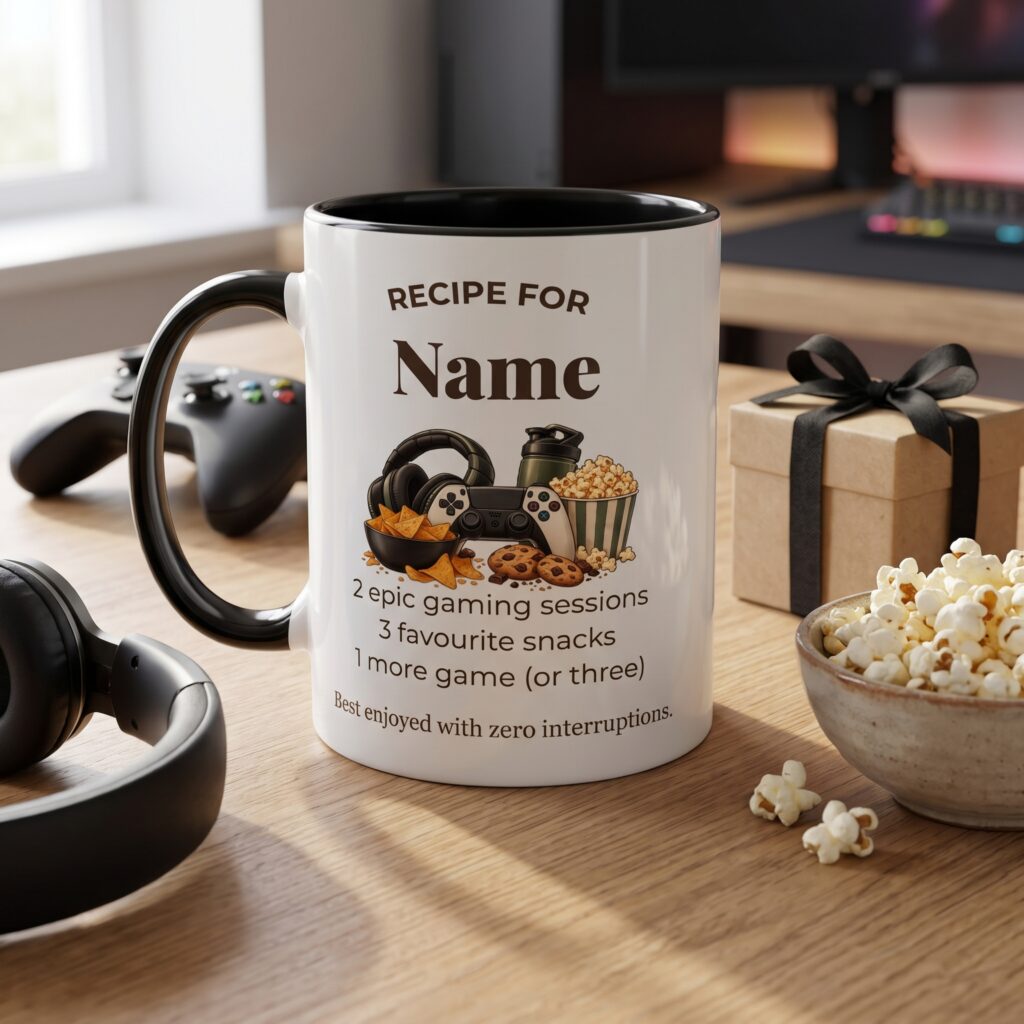 Personalised Gaming Lover Mug | Recipe For Gamers