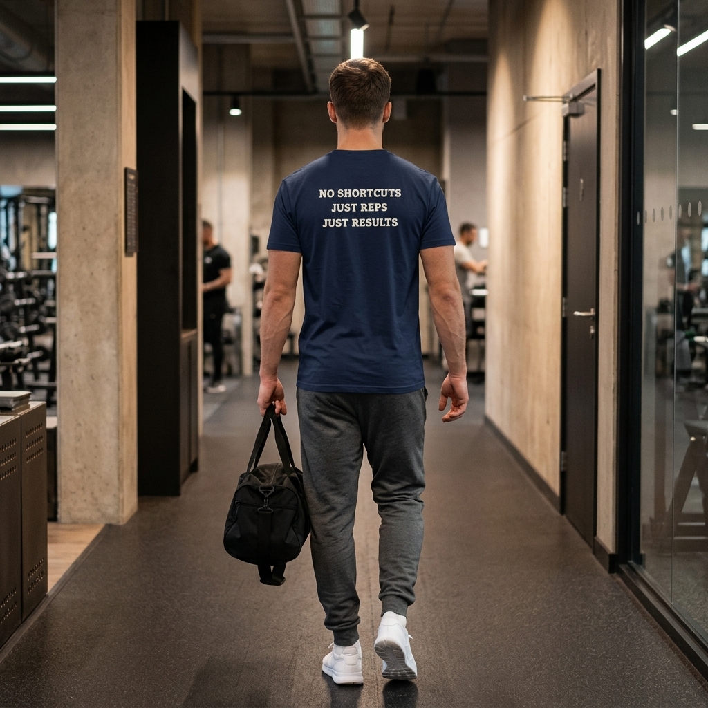 No Shortcuts Just Reps T-Shirt – Motivational Gym Tee - Image 3