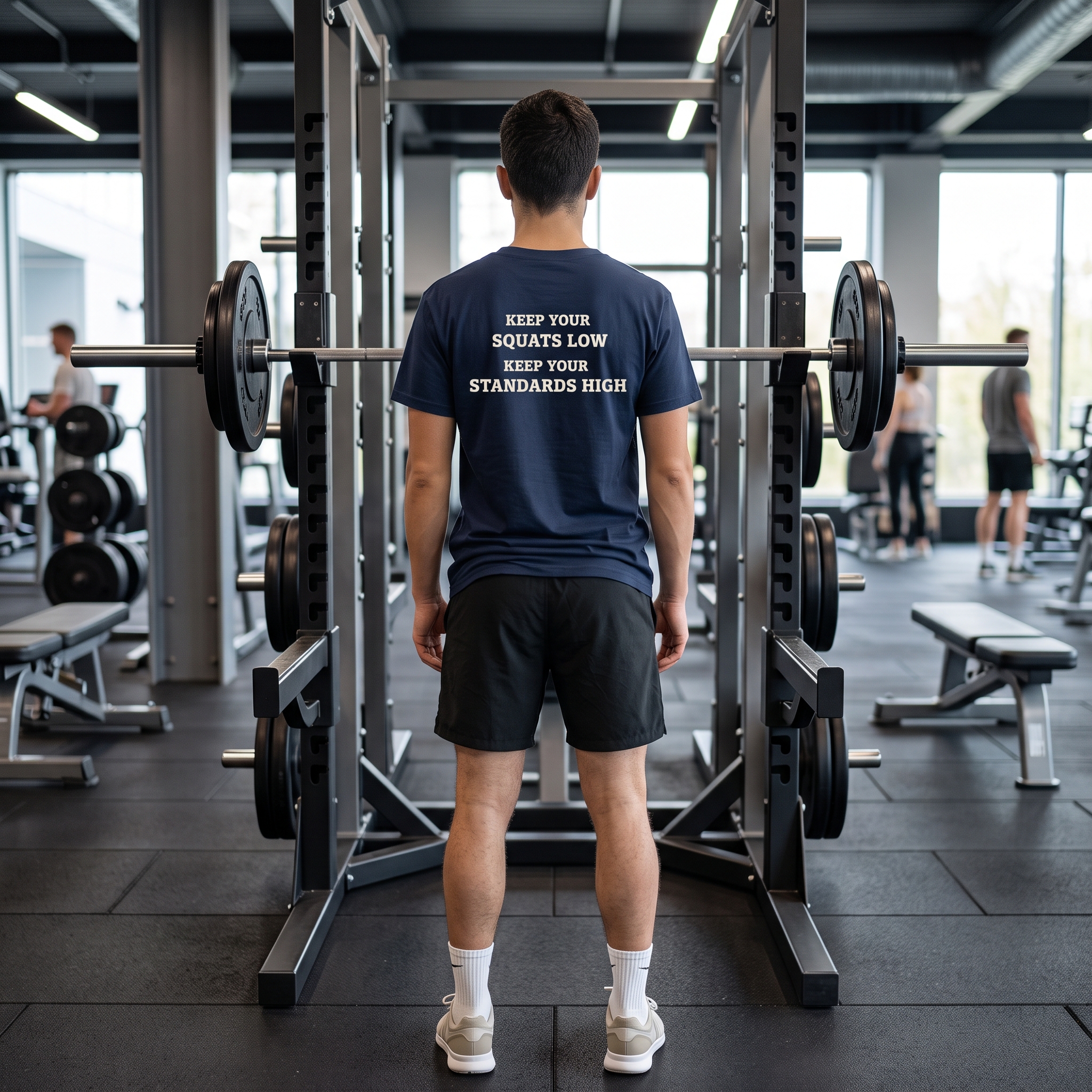 Keep Your Squats Low T-Shirt – Funny Gym & Leg Day Tee - Image 3