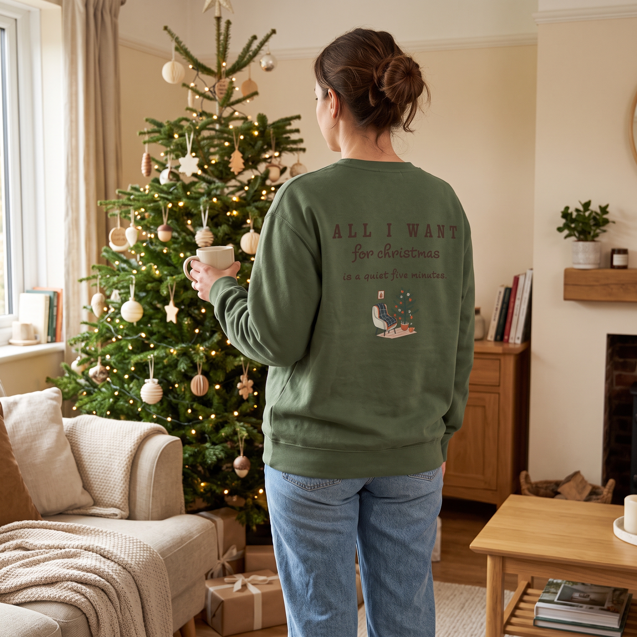 All I Want for Christmas Is a Quiet Five Minutes Sweatshirt - Image 4