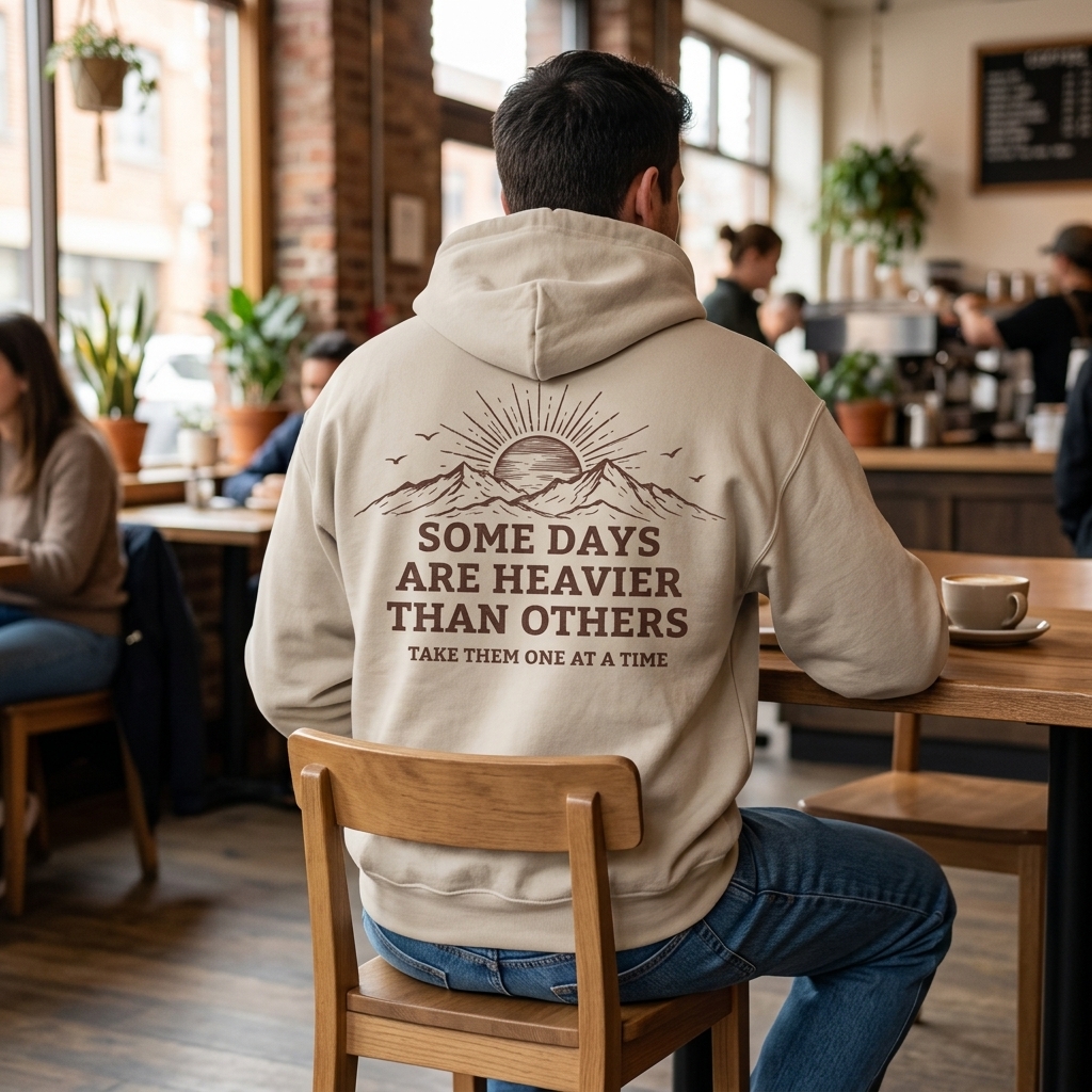 Some Days Are Heavier Than Others Hoodie - Neutral - Mental Health - Image 4