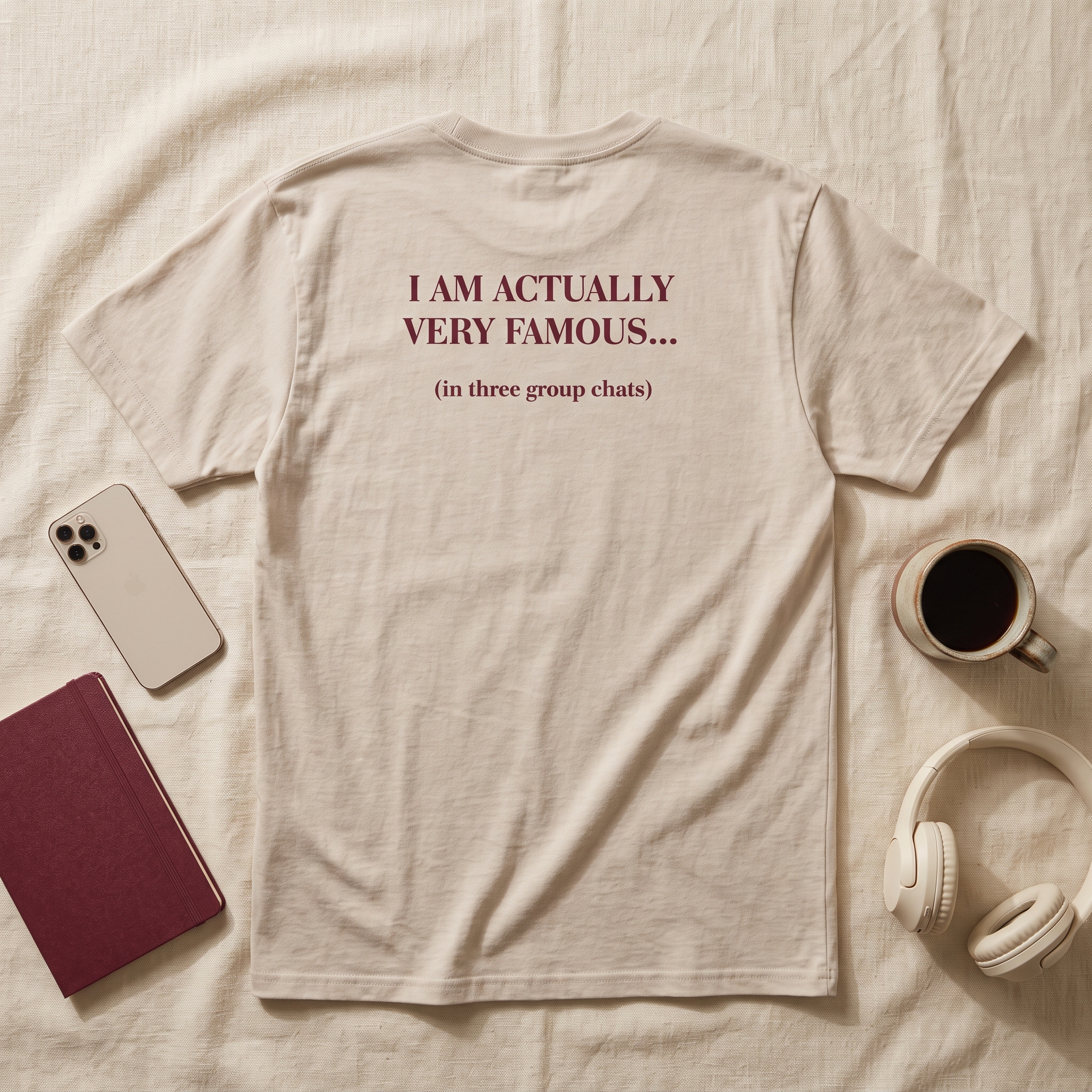 I Am Actually Very Famous T-Shirt – Funny Group Chat Tee - Image 6