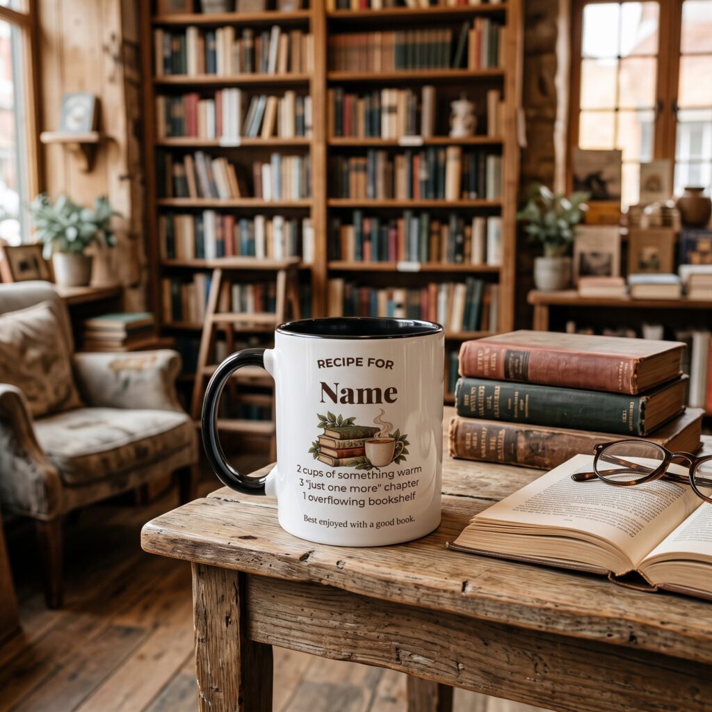 Personalised Book Lover Mug | Recipe For Book Lover