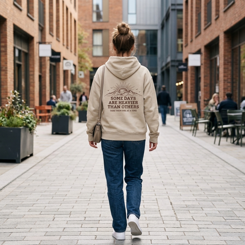 Some Days Are Heavier Than Others Hoodie - Neutral - Mental Health - Image 3