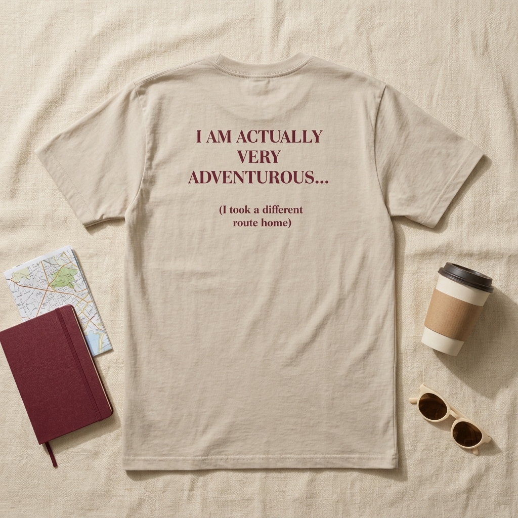 I Am Actually Very Adventurous T-Shirt – Funny Adventure Tee - Image 6