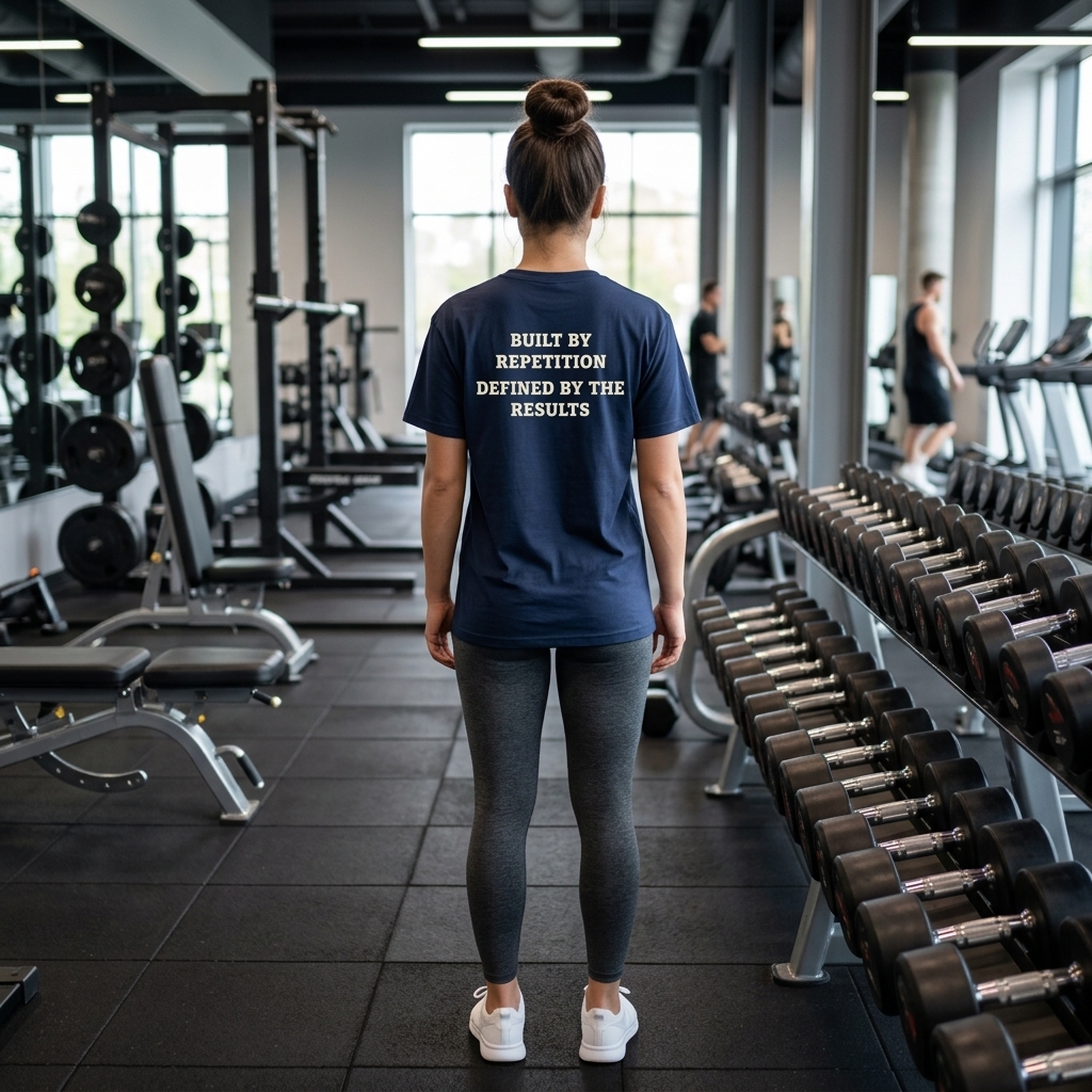Built By Repetition T-Shirt – Motivational Gym & Workout Tee