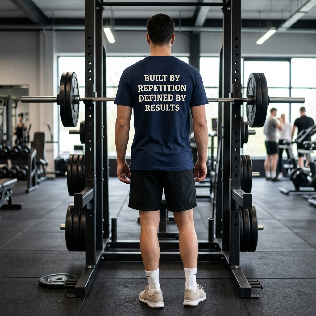 Built By Repetition T-Shirt – Motivational Gym & Workout Tee - Image 2