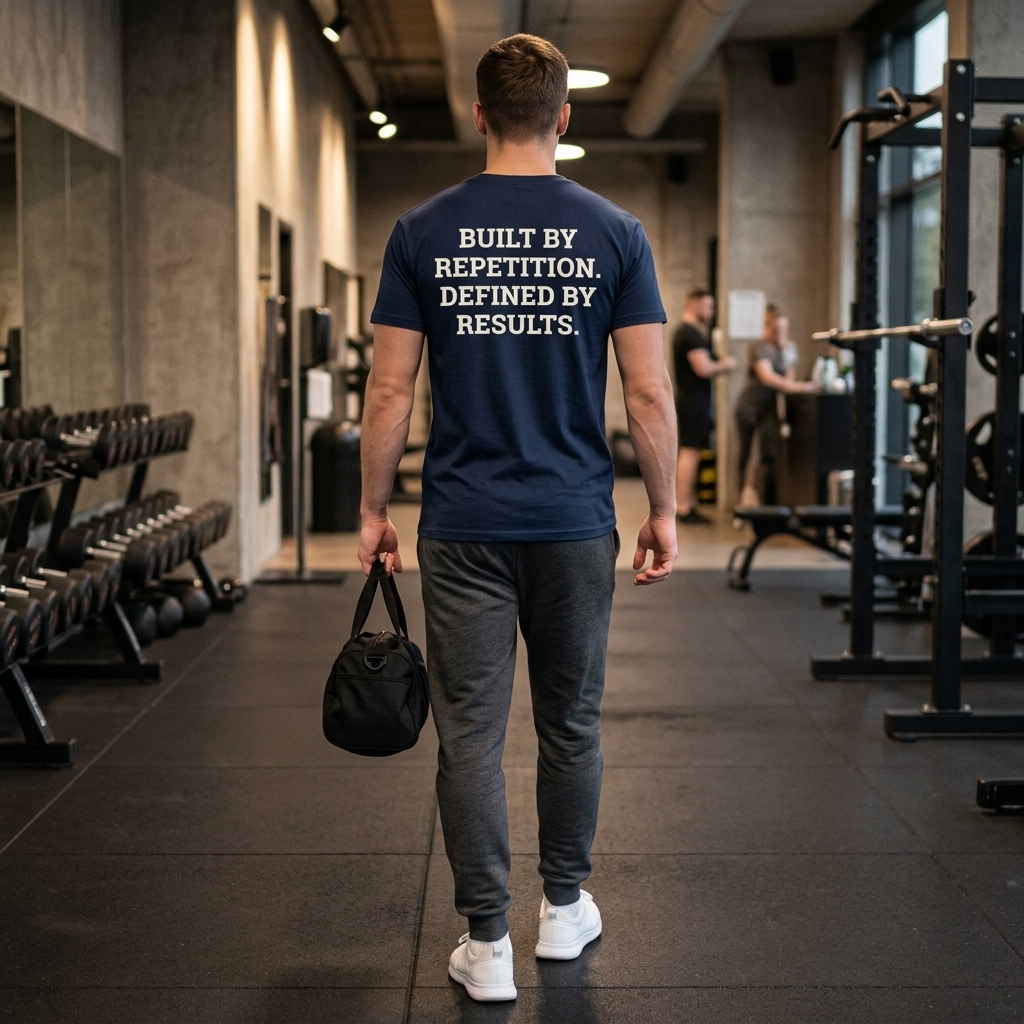 Built By Repetition T-Shirt – Motivational Gym & Workout Tee - Image 5